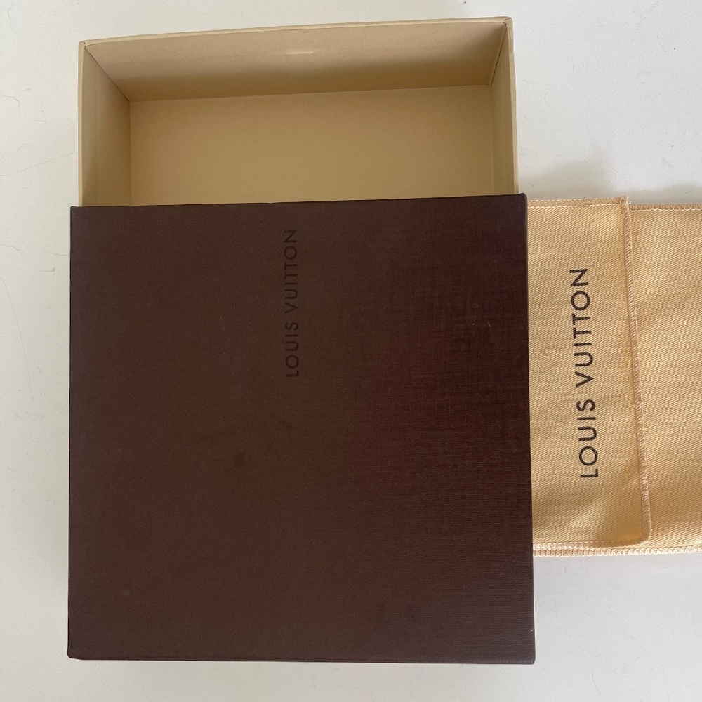 LOUIS VUITTON Brown and Cream Accessory Box with Dust Bag